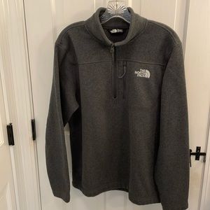 North Face Sweater 1/4 Zip Grey Size Large